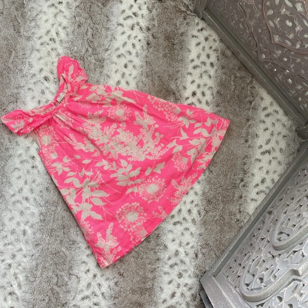 GAP Kids Hawaiian dress girls 2T Barbie pink floral tropical coconut girl beach